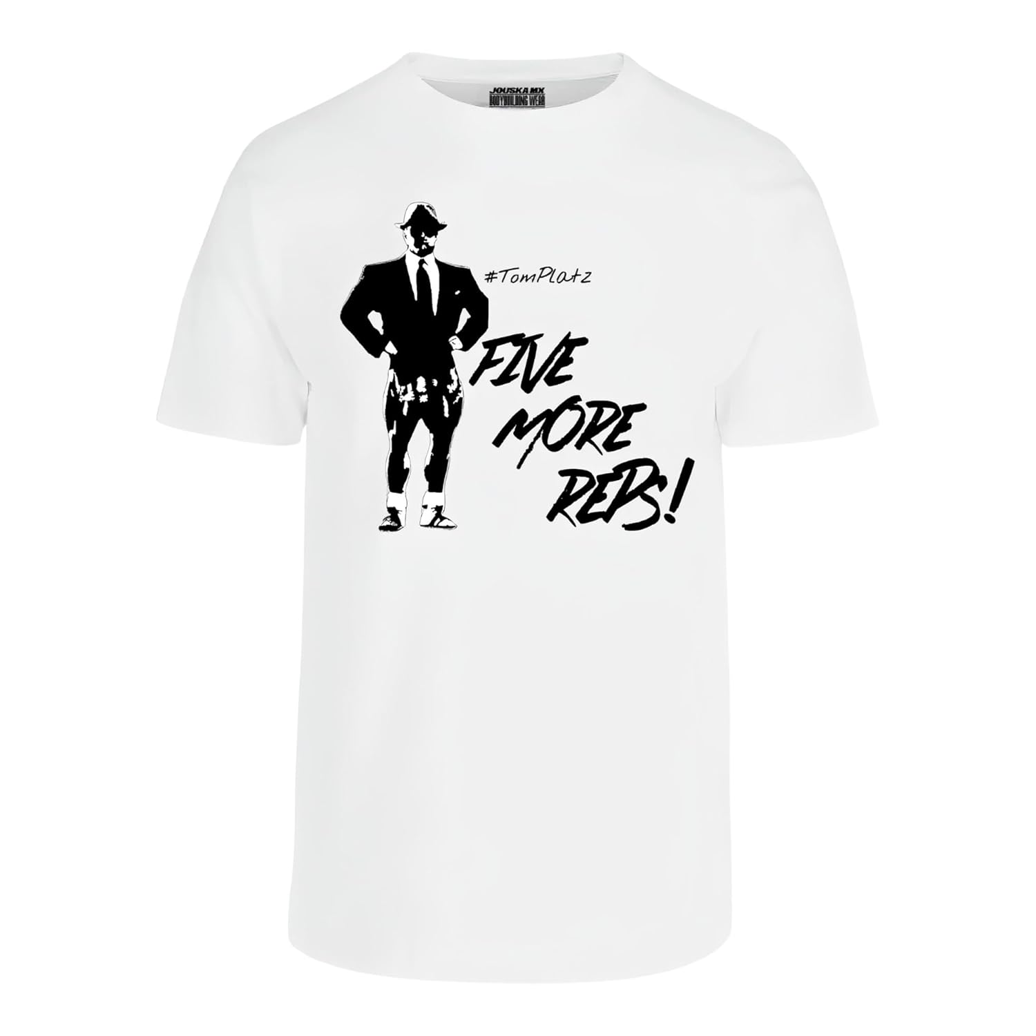 JOUSKA MX Retro Bodybuilding Gym Vintage Printed Tom Platz More Reps Sports T-Shirt (XL)