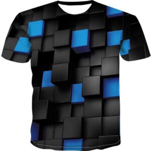 NSUQOA JSEIAJB Large Size Men T-Shirt Geometric Circle 3D Printed Top Tees Fashion O-Neck Short Sleeve Casual Loose Men Shirts(D,XL Code)